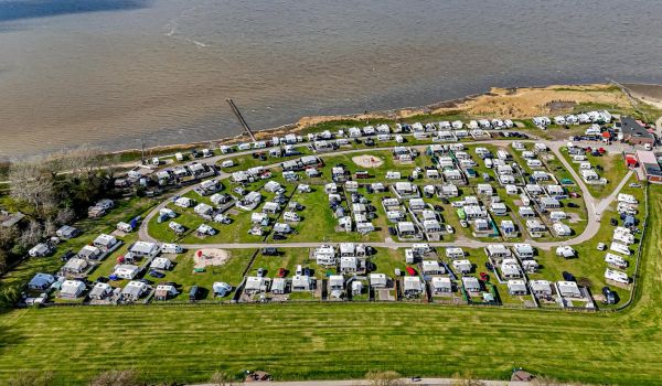 Der Campingplatz in Dangast an der Nordsee - Luftaufnahme