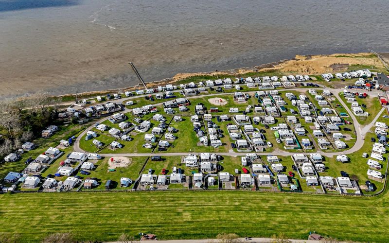 Der Campingplatz in Dangast an der Nordsee - Luftaufnahme